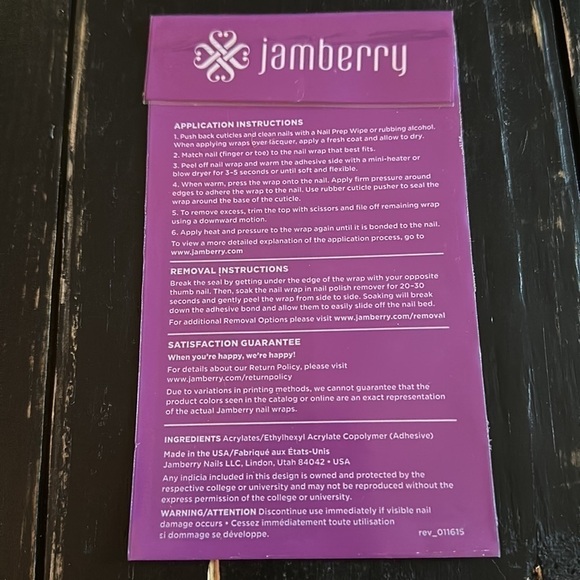 JAMBERRY Nail Wraps - Rose Colored Glasses - Picture 5 of 9